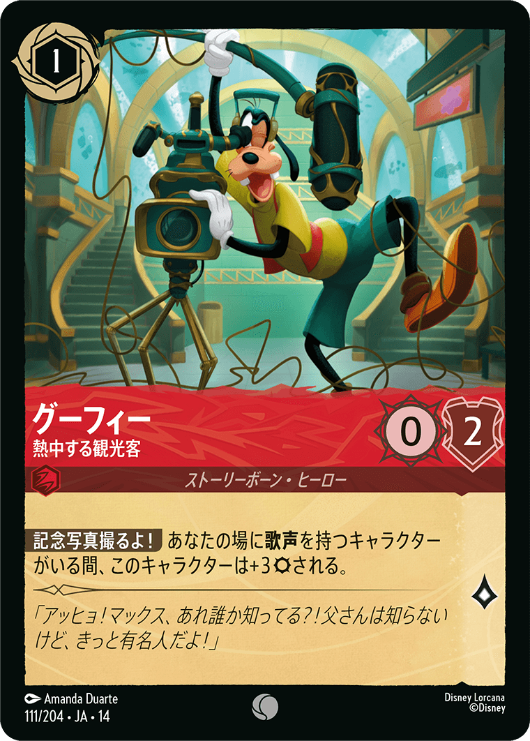 グーフィー 熱中する観光客